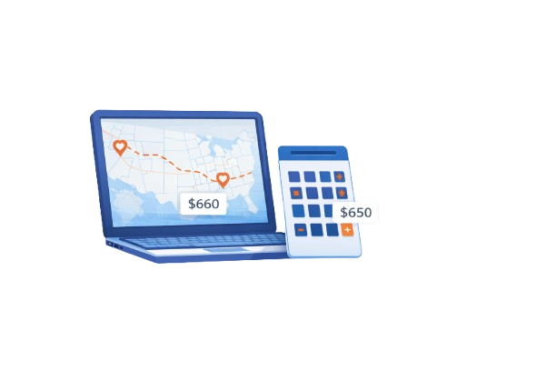 Car Shipping Calculator Illustration